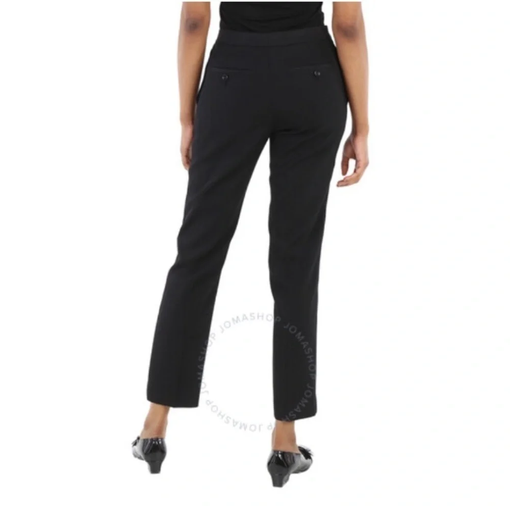 Burberry Trousers Straight-Fit Tailored Wool in Black